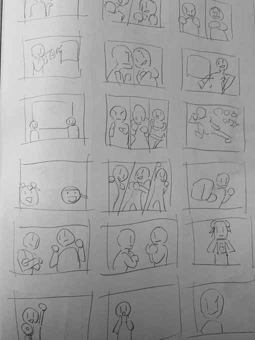 職場で昼休みに使いやすそうな構図どんなだろうと思いついたの書き出してみたけど、動きのある絵は邪魔かもしれんw 正面向いた上半身が使い勝手よさげ?