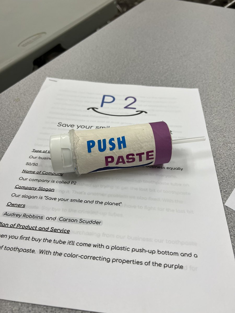 MsPoseys_Class's tweet image. Earlier this week students walked into the Shark Tank to present their ideas in Intro to Accounting. Between a custom cattle gate, a lash curler/mascara applicator, push toothpaste tube and custom dog treats, the students creations were great this year!🦈