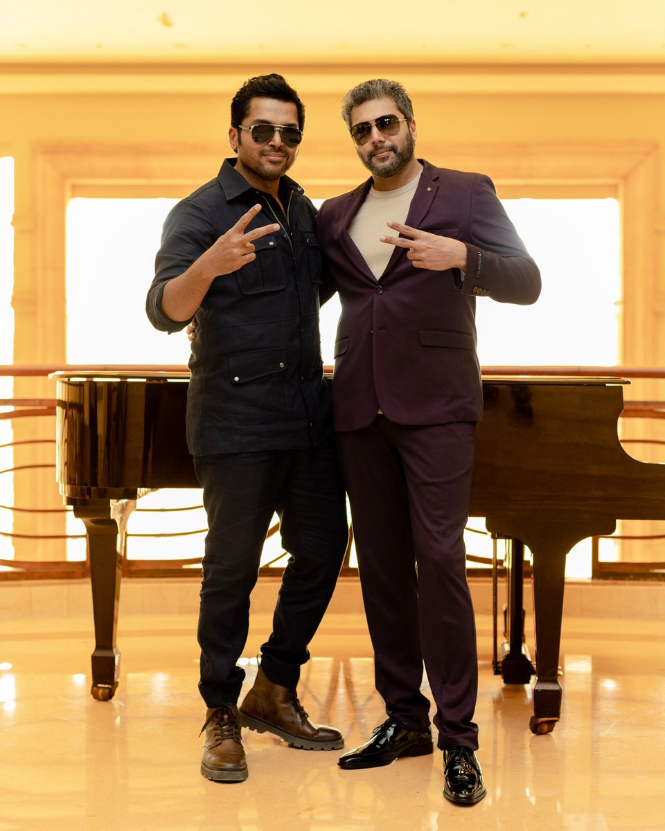 iam_RaviMohan's tweet photo. Happy birthday nanba ❤️ wishing you the best always @Karthi_Offl https://t.co/L7bZn5ZpGE