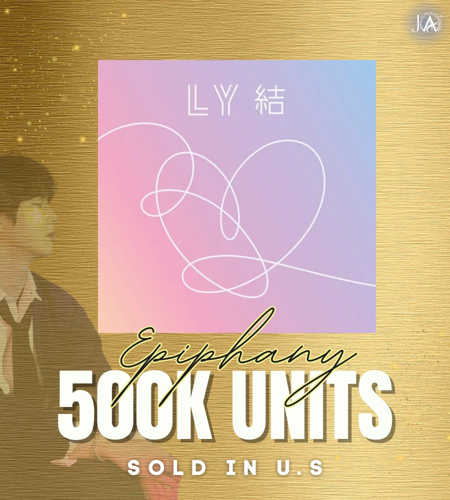 'Epiphany' by JIN has now sold over 500K Units in US and is now eligible for RIAA Gold Certification!

CONGRATULATIONS JIN
RIAA GOLD EPIPHANY
500K UNITS FOR EPIPHANY

Thank you US Team! 👏

#TheAstronaut #JIN #방탄소년단진 @BTS_twt