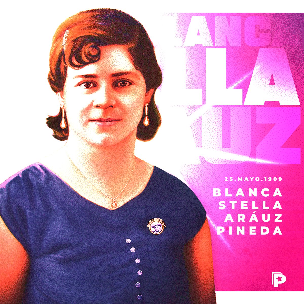 #Efeméride| El #25Mayo de 1909, nació en el departamento de #Jinotega, Blanca Stella Aráuz Pineda, fue una telegrafista nicaragüense y colaboradora del Ejército Defensor de la Soberanía Nacional de #Nicaragua, liderado por el General de Hombres y Mujeres Libres, Augusto C.