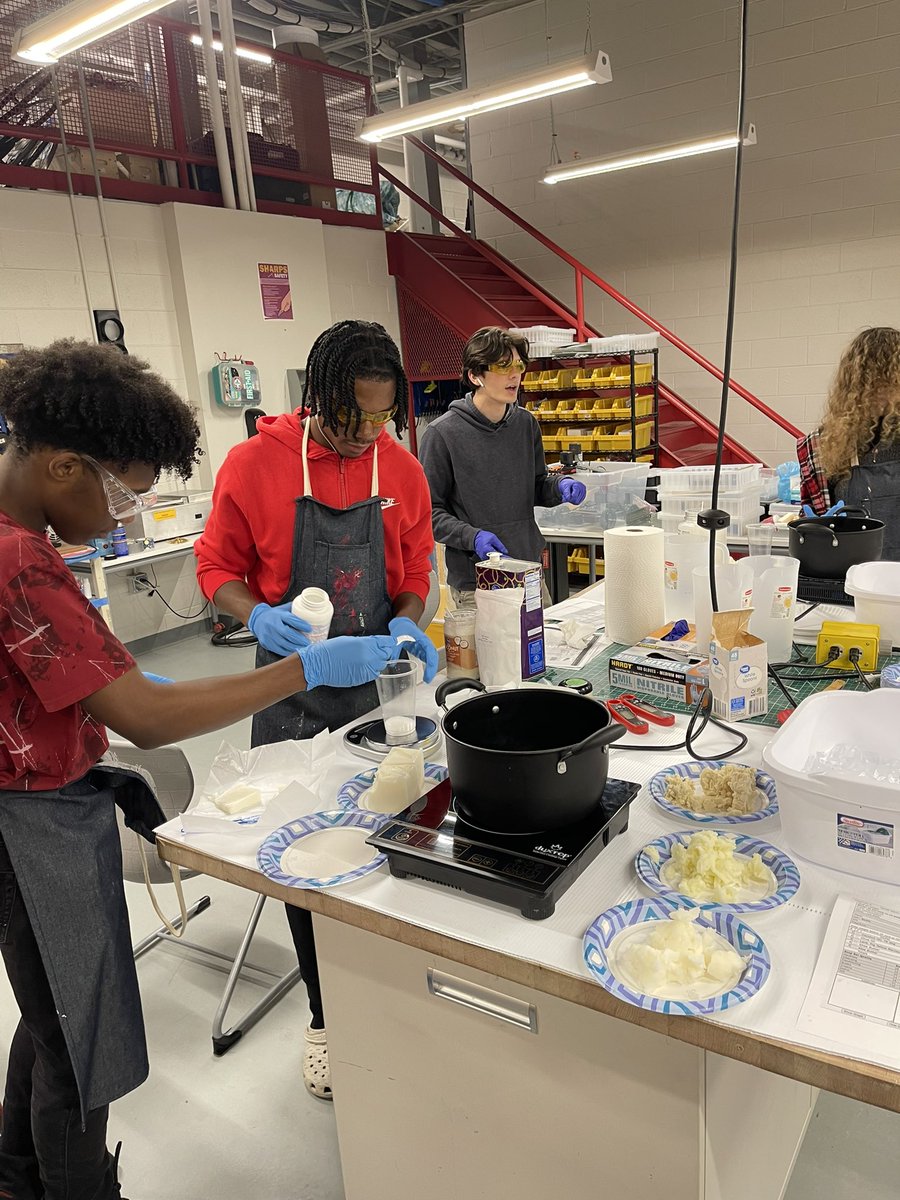 PackerEngineers's tweet image. EGR 2:  Chemical engineering the cold process of saponification (otherwise known as making soap)…each team develops a recipe and mold for 1000g of soap that is marketable @OfficialSHSPack @IWCSchools