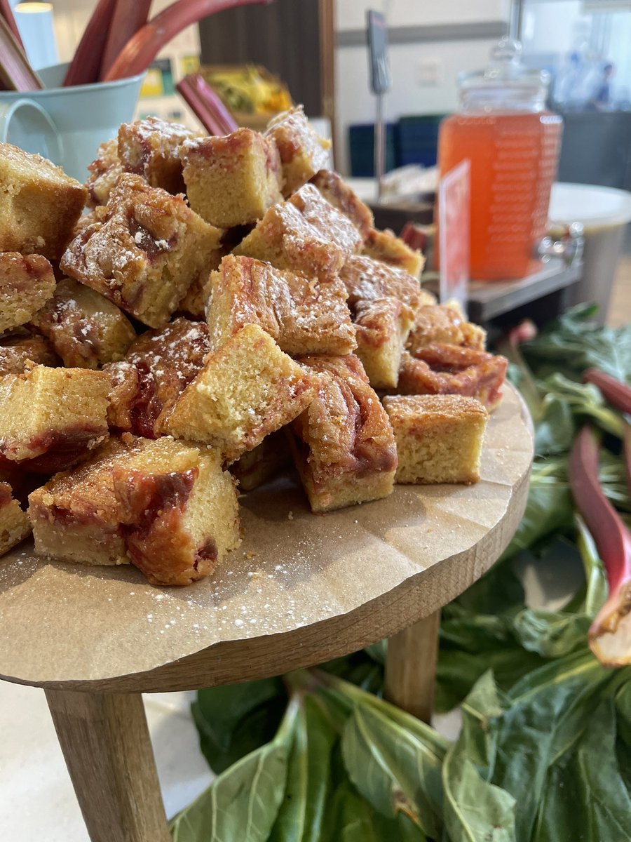 mossluke's tweet photo. Rhubarb Tasting Table today with a homemade cordial, shortbread fools, and a Rhubarb and Custard Blondie. Creat source of magnesium, potassium and vitamin C for the growing children @bcsbirmingham @HolroydHowe @BCSHead_ @pammybabe68 @SharonStaintho1 @chefbenji64 @NishaRo27977246 https://t.co/3L0CEVwNjX
