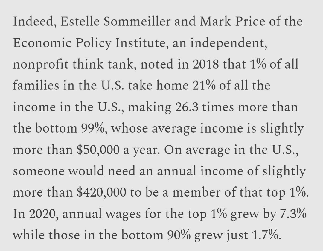 @gastropoda @BrianLehrer @HC_Richardson Facts about the disparity of incomes between the top 1% and other Americans  from @HC_Richardson 's substance article are sobering.

#DemVoice1 #wtpBLUE 
#wtpSts