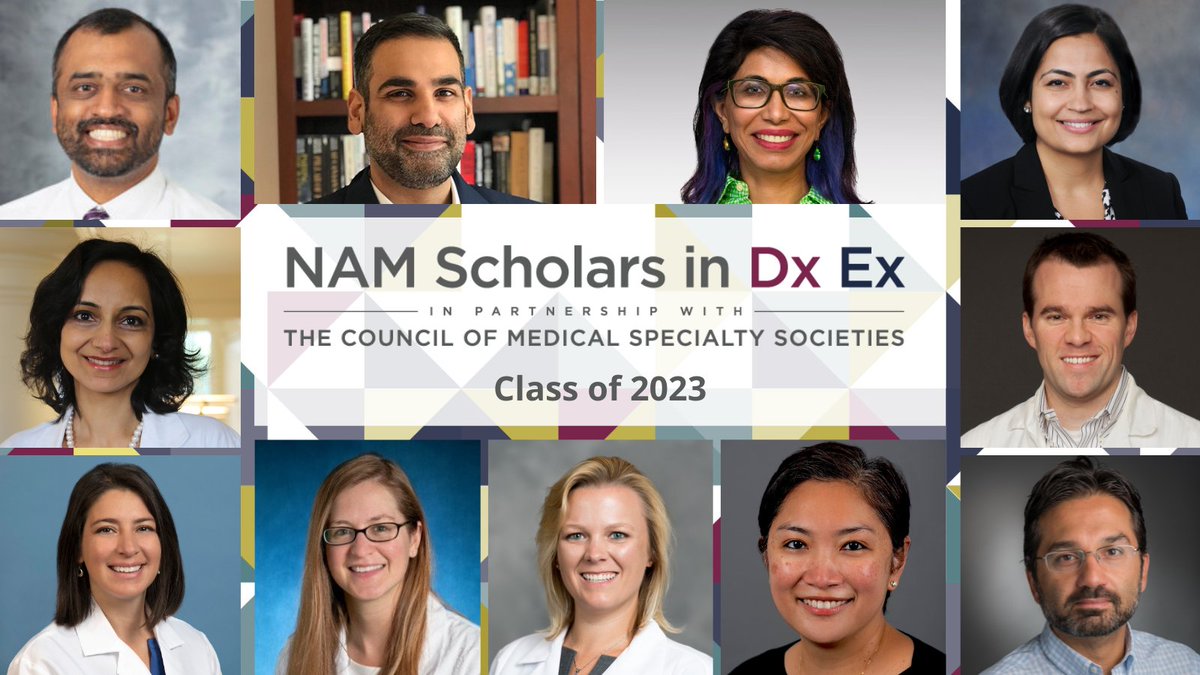 Excited to announce 3rd cohort of @theNAMedicine scholars in #DxEx in partnership with @CMSSmed! Remarkable group committed to dx safety, quality, and equity. Appreciate ongoing support from @MooreFound and @johnahartford. More info on #DxEx scholars: nam.edu/national-acade…
