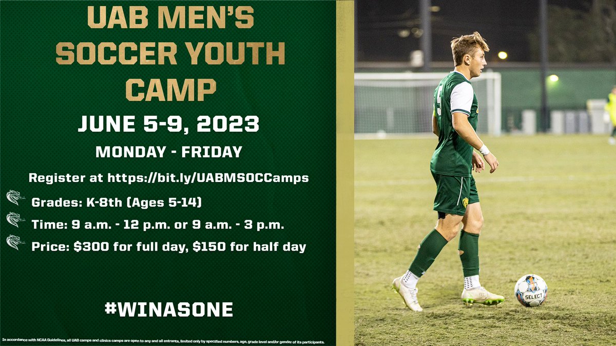Sign up now for our Youth Camp!

🔗 bit.ly/UABMSOCCamps

#WinAsOne