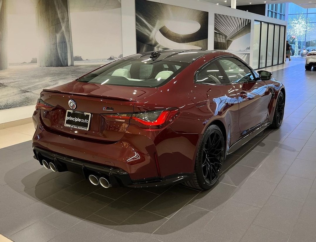 ExoticBMW's tweet photo. Aventurine Red BMW M4 Competition ���� https://t.co/9IFdr0jhAJ