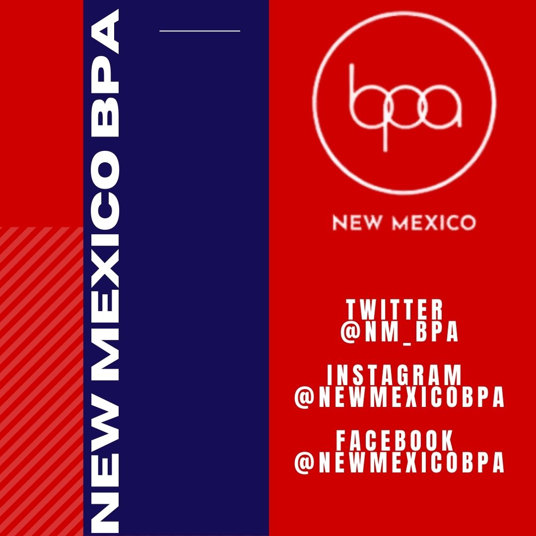 NMBPAPresident's tweet image. We are combining our Twitter Accounts! Please make sure to follow our main Twitter Account @nm_bpa to stay on top of our news, announcements, and events! #IAMNMCTSO