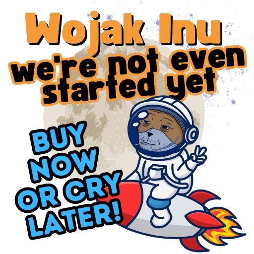 ❤️❤️#wojakinu Quick Links ❤️❤️

Website: wojakinu.com

Telegram: t.me/wojakinucoineth

Uniswap: app.uniswap.org/#/swap?inputCu…

Dex-Trade : dex-trade.com/spot/trading/W…

Chart: dextools.io/app/en/ether/p…

Contract address: 0xd48312d9fc27572c7592d8c697a368b2d5bfe873