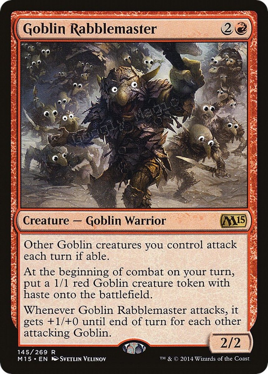 Goblin Rabblemaster

🔥

#MTGGoogly #GooglyMagic

#googlyeyes #dnd #ttrpg #MTGArt
#MTGPauper #MTG #MagicTheGathering
#cEDH #MTGArena #mtgsecretlair #MTGEDH #EDH #Mtgproxy #MTGPioneer #art #mtgfinance #MTGONE #mtgalter #MTGMOM #MTGmachine #MTGLOTR #MTGAftermath #MTGxLOTR