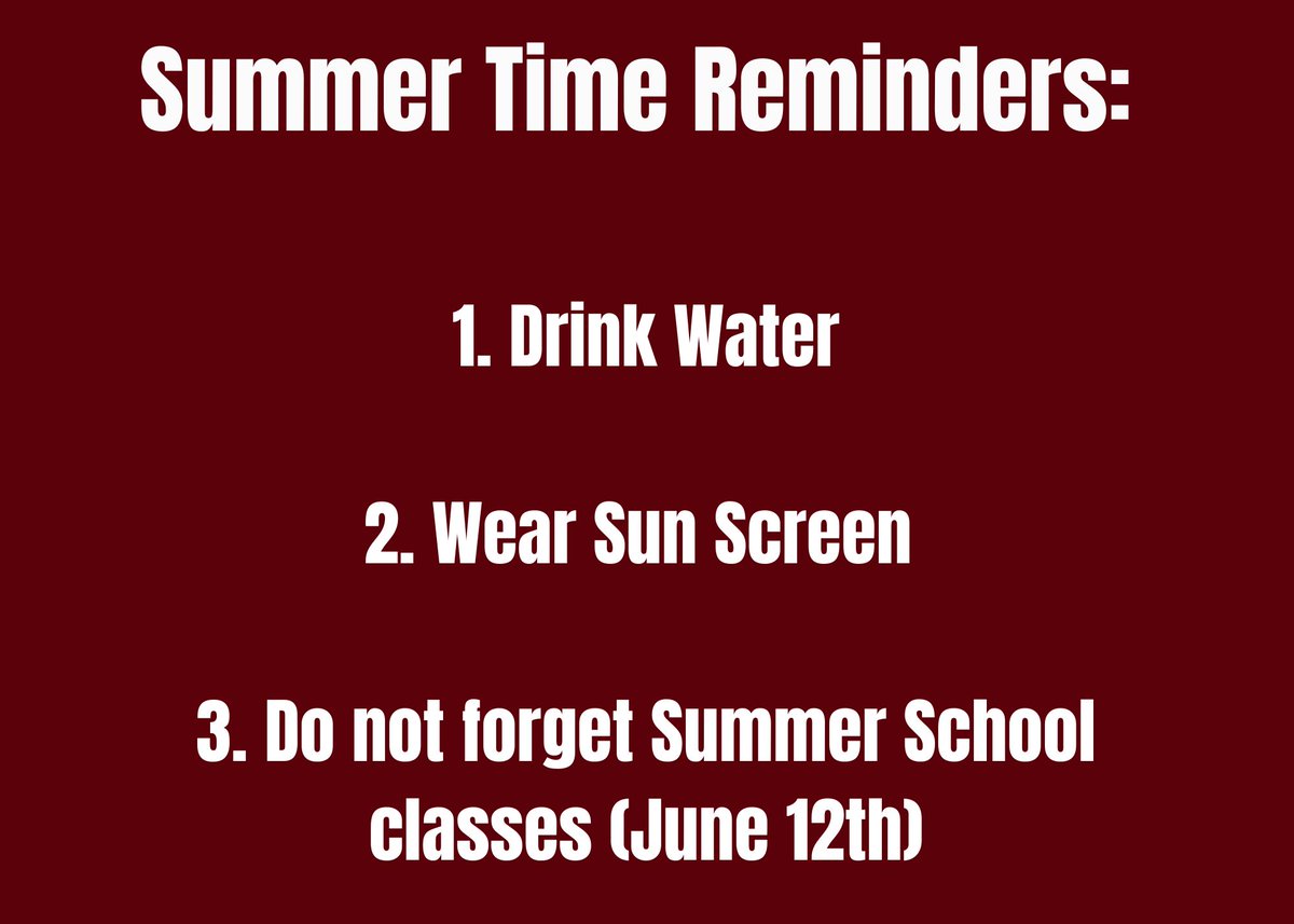 It is summer time! 

We hope that everyone is relaxing and hopefully you found a pool! 

Do not forget...