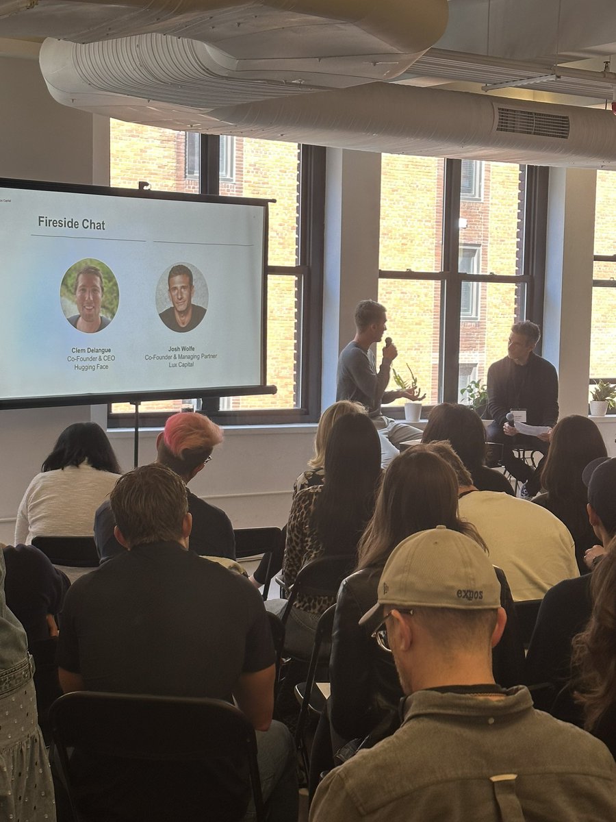 panda_minerva's tweet photo. Exciting panel discussion on AI x Bio with @volokuleshov and other amazing people in the field. 
Amazing energy here at Lux Capital AI summit, spending the day learning about challenges and opportunities of Gen AI across industries. https://t.co/rUUhttLaCI