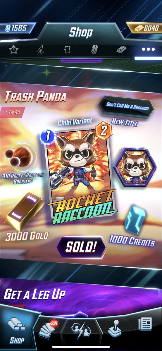 We bought the Rocket Raccoon Bundle which if you ask me is 100% value #MarvelSnap  @ItssMyCamCam  @maisy_minx @DougPieTTV @fazzer_snap @EstebanDelaO11 @Draco23official @razortxgaming @jothasnap @Batmesa_