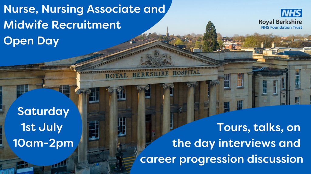 If you're a #Midwife, #NursingAssociate or #Nurse, come along to our recruitment open day on 1st July! The event will be held at our wonderful Wellbeing Centre and you'll be able to find out more about life at the RBH. Apply here: bit.ly/3WVyK68