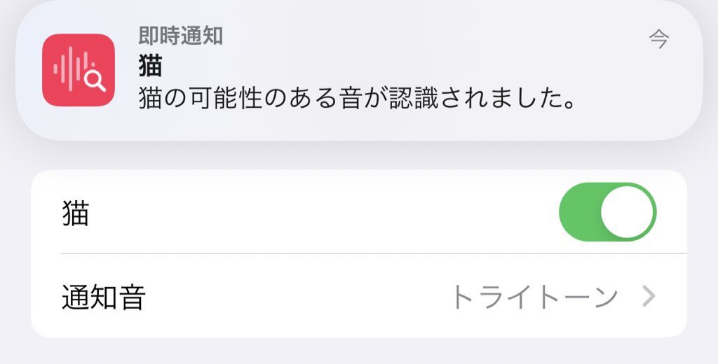 philosonyan's tweet photo. iPhoneのサウンド認識機能は、人間が猫の鳴き真似をしても検出してくれるのか！？

みんなでニャーニャー言って検証したの、とても楽しかったからぜひ遊んで欲しい🐈私は無事猫認定されましたぜ！

※設定>アクセシビリティ>サウンド認識>オン>サウンド>猫オン

#GAAD2023 https://t.co/JYUXQfQXaJ