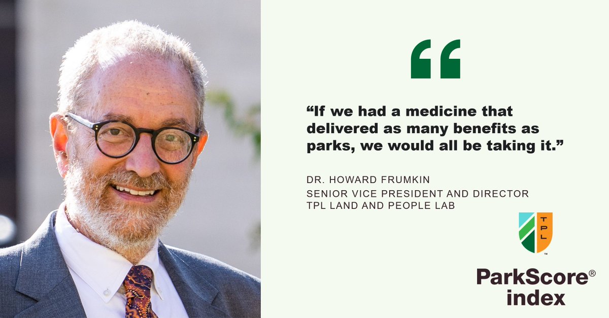 tpl_org's tweet image. On May 24 we released our 12th annual ParkScore® report. We know the connection between the outdoors and public health is powerful, but our 2023 report identifies a new trend of local park leaders who are prioritizing health in creative ways. tpl.org/parkscore #TPLParkScore