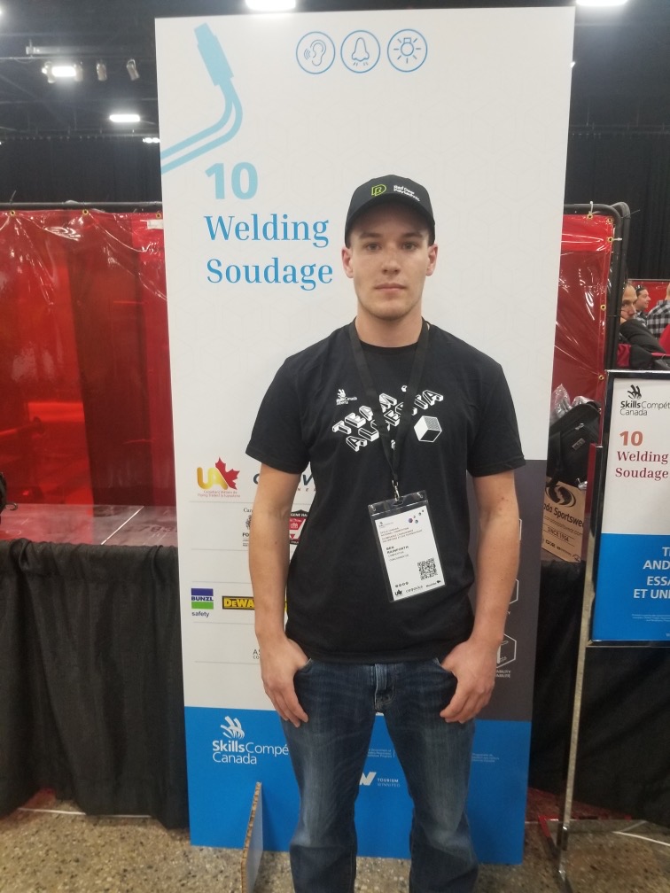 RedDeerPolytech's tweet photo. .@Skills_Canada, here we go! 

We're cheering on two of our @skillsalberta gold medalist apprentices, Ben Rainforth and Jared Quast, as they compete nationally at #SCNC2023. Ben is competing in Welding, and Jared is in Sprinkler Systems Installer. More: https://t.co/FS0bSoWpkI https://t.co/ZiIupQW0y7