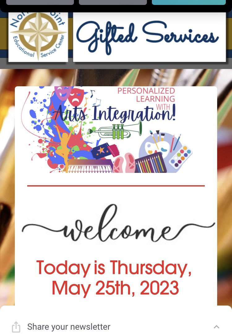 BGoodArtnGift's tweet image. Best day EVER! 🙌🤩
Wrapping up the PD season with my @NorthPointESC #GiftedPD Personalized Learning with Arts Integration! I’m sorry if you couldn’t make it today because you’re really missing out. #SoMuchGoodness #AmazingEducators #ArtEd #Gifted