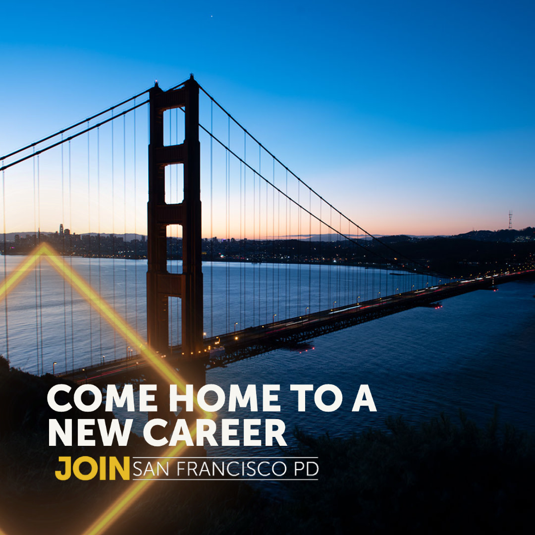JoinSFPD's tweet photo. The Bay Area is one of the most vibrant,
beautiful, diverse regions in the world,
and at the heart, is the city of San
Francisco. Come home to new a new
career with SFPD. #SFPD #JoinSFPD
#BeTheChange #SFPDPolice https://t.co/ZlgTHuQjVn