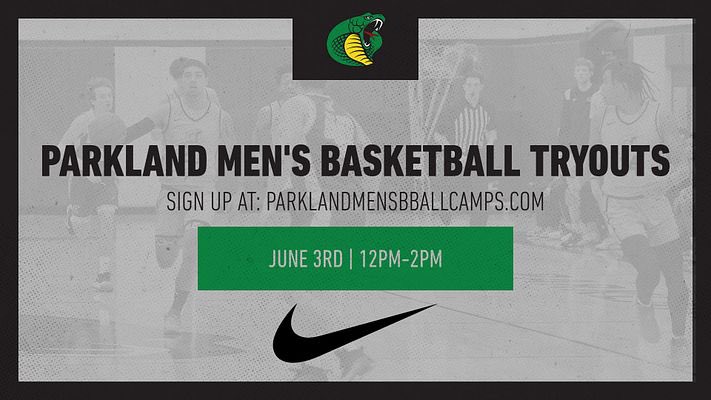Limited spots available. Get registered today. 

Sign up today: parklandmensbballcamps.com