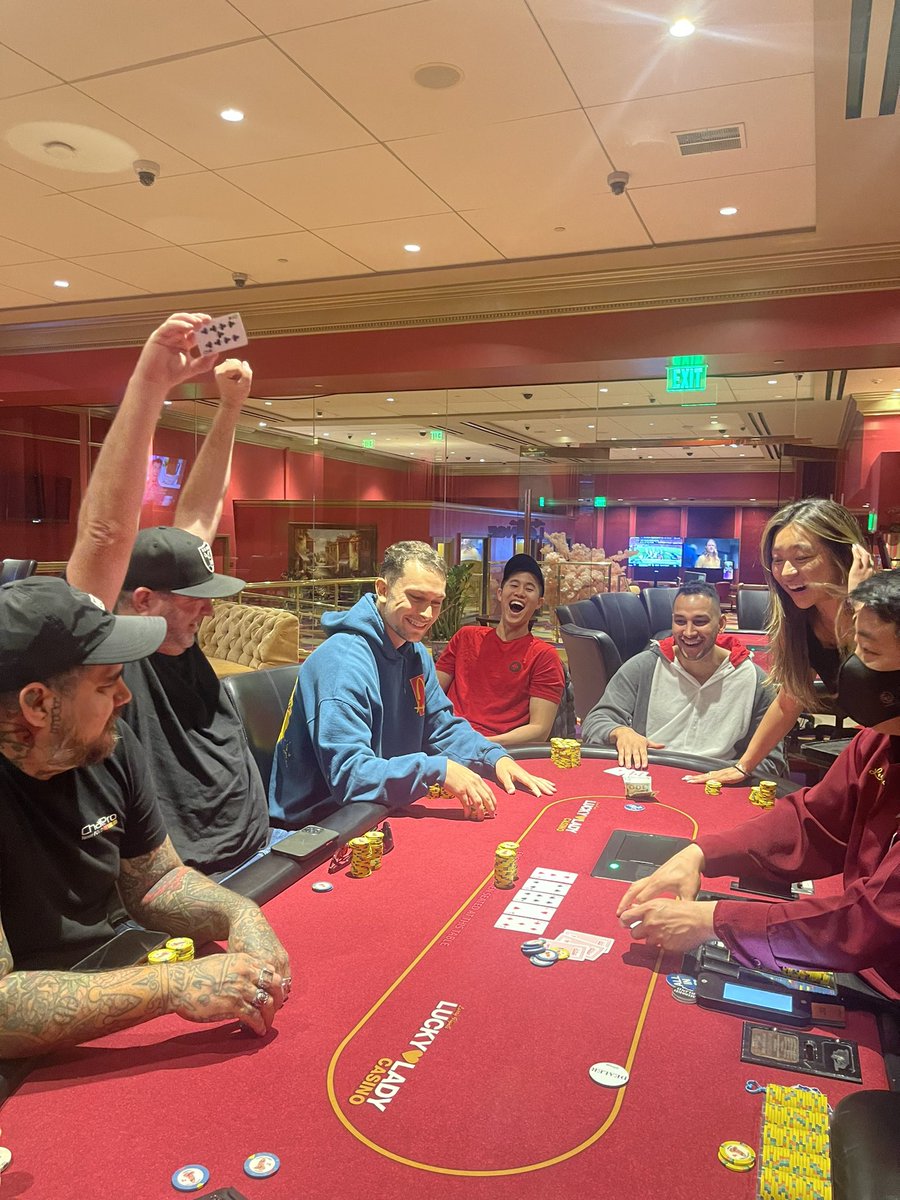 DGAFPokerPlayer's tweet photo. It’s Thirsty Thursday @LarryFlyntsLL, just .7 miles away from @HUSTLERCASINOLA.

Come play some Deep Stack 2-3 NL with @yaki_27 in the beautiful Private Room. 

We drop $1 less per hand than the competition, comp your food, and we buy BUCKETS OF BEER. 🍻

Use Poker Atlas to join! https://t.co/66u9KcsUZY