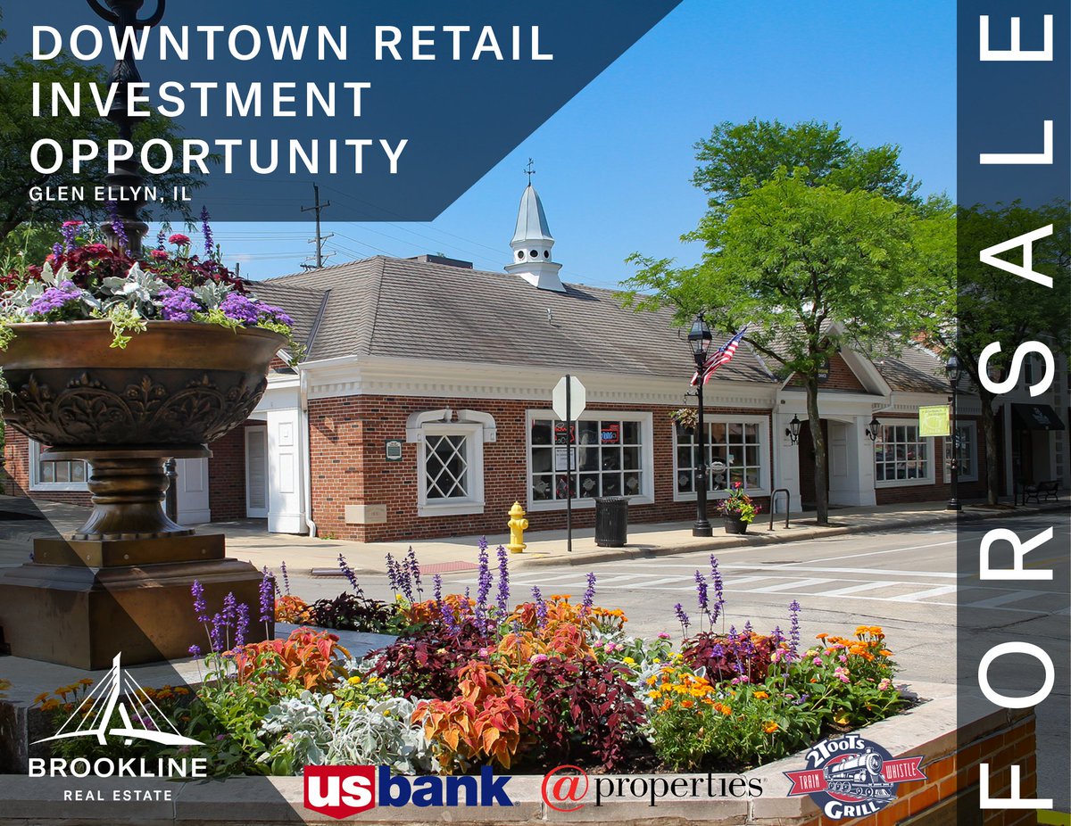 FOR SALE: Prestigious Downtown Glen Ellyn Multi-Tenant Retail
$1,850,000
7.50% CAP
True 'Main & Main' location across from train station
Corporate & National branded leases
100% leased, long-term leases

#CRE #chicagoCRE #investmentsales #investmentbroker #retailinvestors #retail