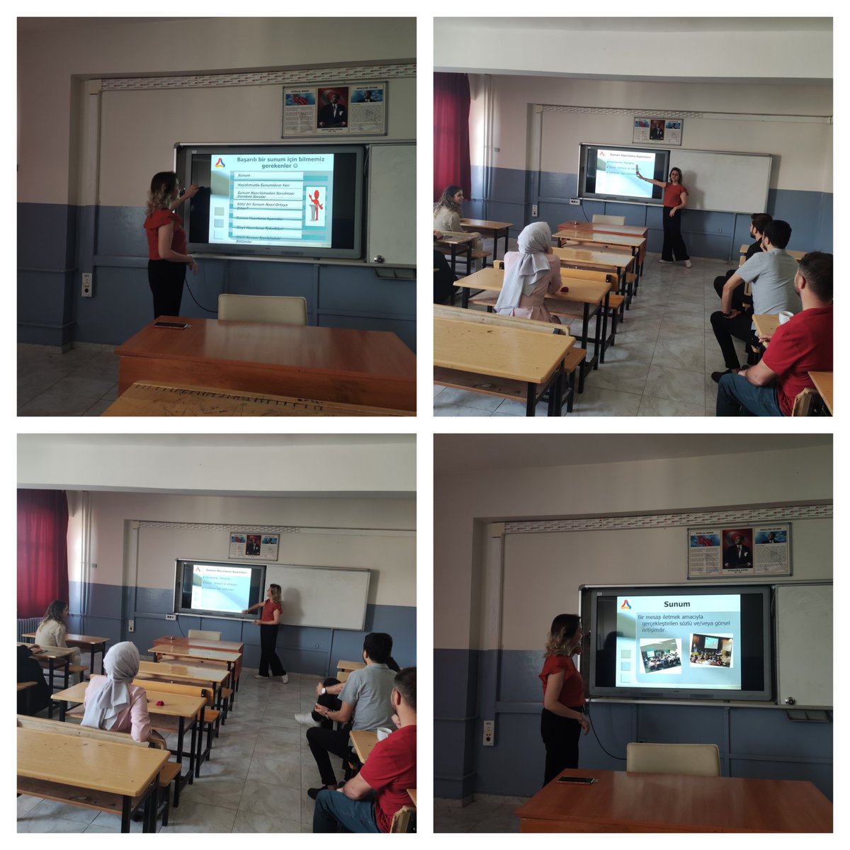 "Etkili sunum tekniklerinin belki de en mühim kriteri hedef kitleyi tanımaktır. Yapacağımiz sunumunkime/kimlere hitap edeceğini mutlaka bilmektir"kaidesiyle KTS kapsamındaokulumuz öğretmenlerimize Etkili sunum tekniklerile ilgili seminer verildi.
<a href="/meb_dinogretimi/">MEB Din Öğretimi Genel Müdürlüğü</a> <a href="/Murat4Kucukali/">Murat Küçükali</a>