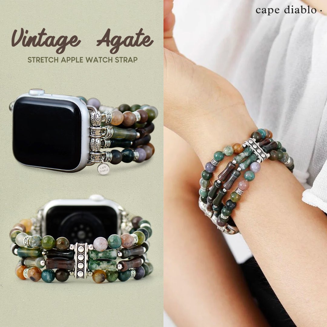 capediablo's tweet photo. Step into a realm of timeless elegance and rediscover the allure of bygone eras with our Vintage Agate Apple Watch Strap. 🖤

#CapeDiablo #NewArrivals #AppleWatch #AppleWatchBand https://t.co/bhrmzTdPZB