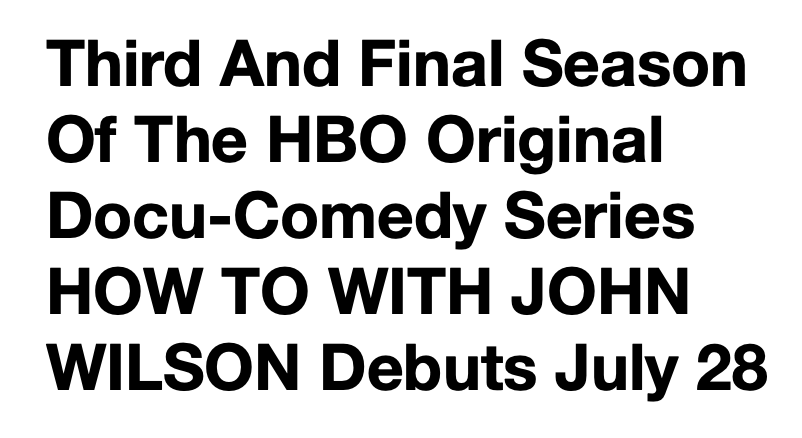 HOW TO WITH JOHN WILSON is ending 😭