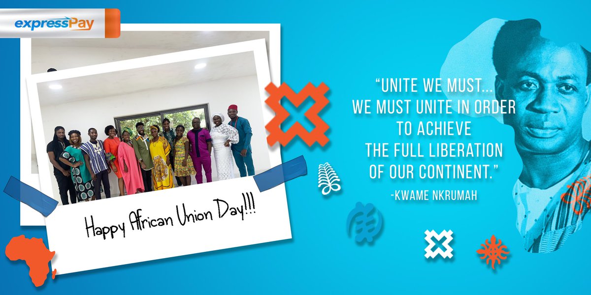 expresspaygh's tweet photo. An African brand worth celebrating. expressPay workers celebrate #AfricanUnionDay with you.
#expressPay https://t.co/MoCqBCNRkG