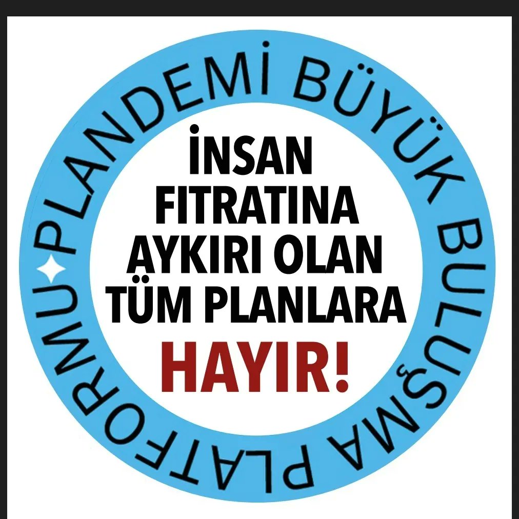 @Lion5293 @yitiksevdaa Tüm canlı hayatını tehdit eden bu Küresel deccali sistemin dayatmalarına karşı İNSANLIK MÜCADELESİ VEREREK hayır diyoruz.
@aliosmanonder34 @buyukbulusmaplt
#mRNA #genocide #GreatReset #5gyehayır #dijitalkölelik #parisi̇klimanlaşması #Yapayzeka #yapayet #karbonayakizi #bhakdi