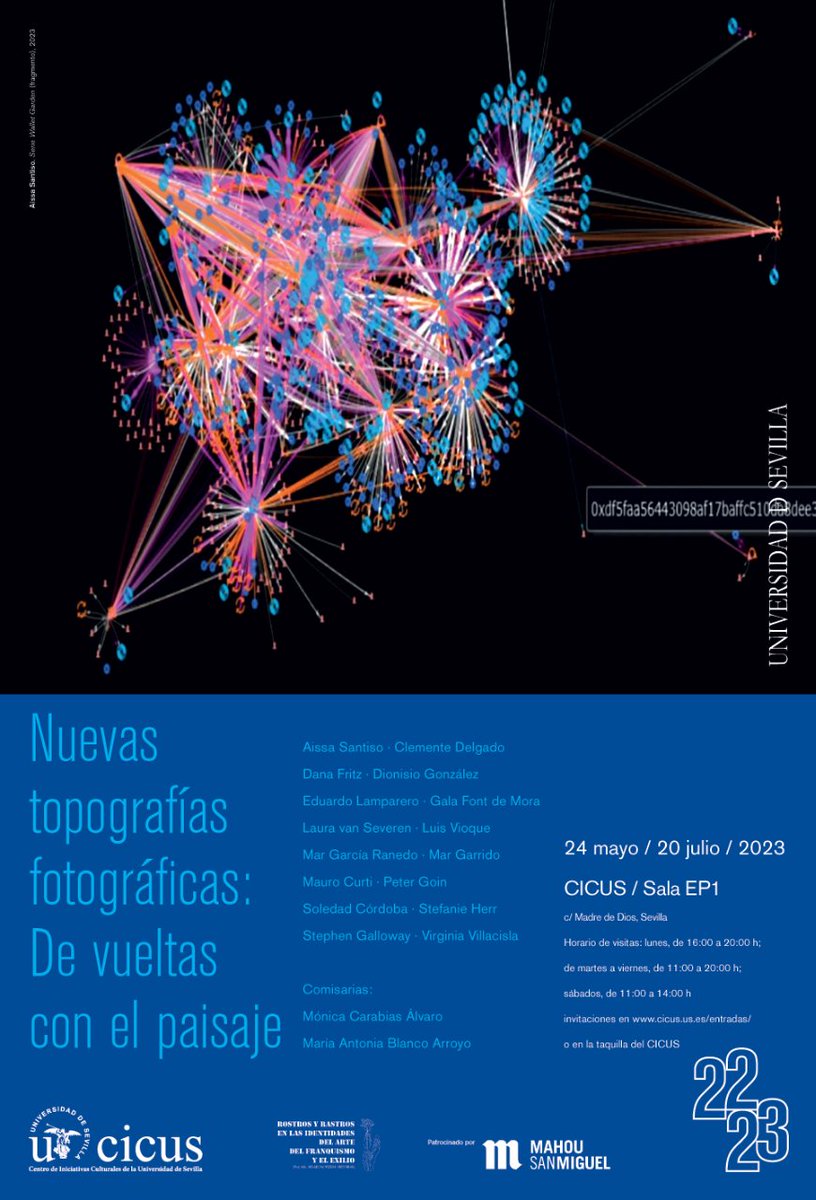 Ayto_Sevilla's tweet photo. 📸 @CICUS_ acoge 'Nuevas topografías fotográficas: de vueltas con el paisaje', muestra internacional donde 16 artistas reflexionan sobre temas medioambientales o sociales a través de la fotografía de paisajes.

🔜 Hasta el 20 de julio: https://t.co/1b4dfDJ138

#SevillaesCultura https://t.co/T1HXt7pmJb