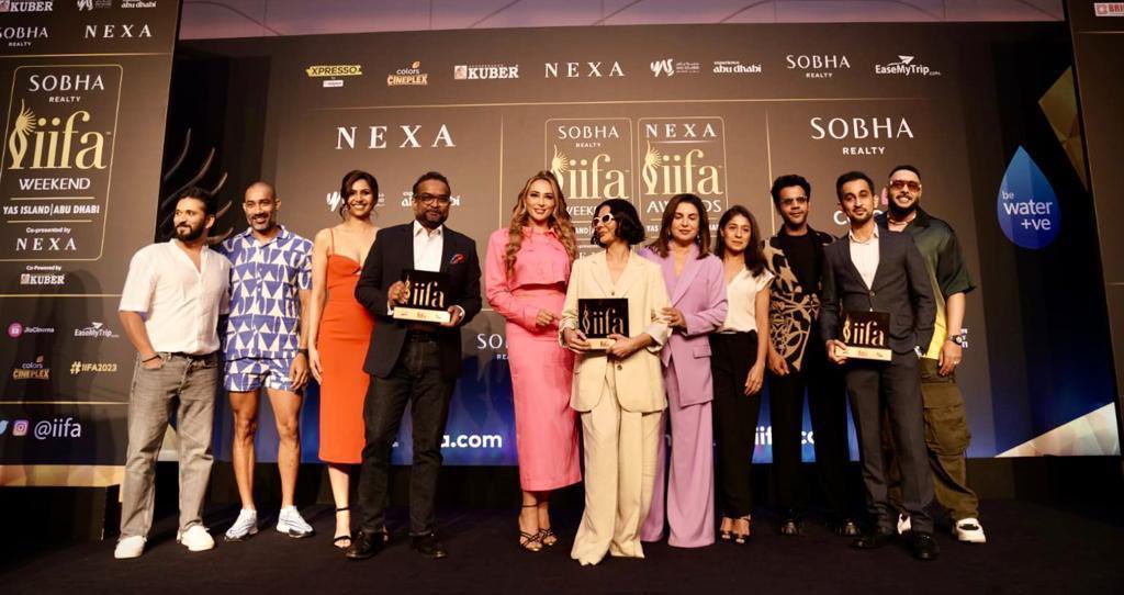 IIFA's tweet photo. Our sponsors came together on-stage at the #IIFA2023 Weekend Press Conference, to celebrate this timeless association with IIFA.
#IIFAONYAS #YasIsland #InAbuDhabi #ZEROMakeup #IAMZERO #MakeupForRealPeople #NABILA #NPRO #NVISION #NSIGHT #NGents
#AryaDanceAcademy #RupalPatel https://t.co/wftxyOdQeo