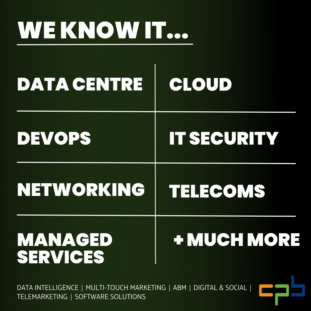 CPB_UK_LTD's tweet image. After 25 years, we&apos;ve developed a little IT know how …
cpbuk.co.uk
#CPBknowsIT #Itmarketingexperts #partnerwithexperts #ITexpertise #ITmarketing