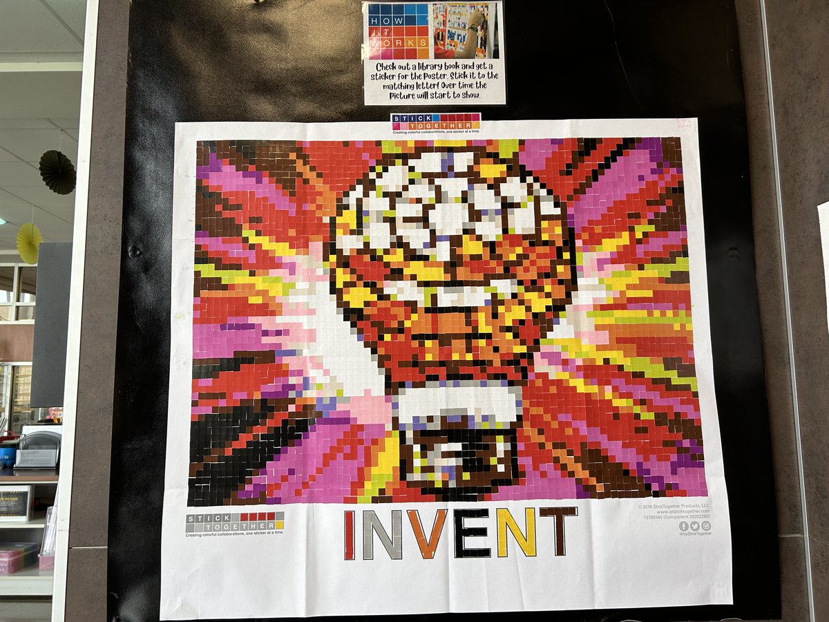 Our <a href="/byStickTogether/">Demco StickTogether</a> poster is done! We had 3,469 hard copy books check out this year and 1,849 e-books checkout. With all of this we were able to complete our poster and then have some extra. It has been a great year! #LISDReads #LMS #StickTogether