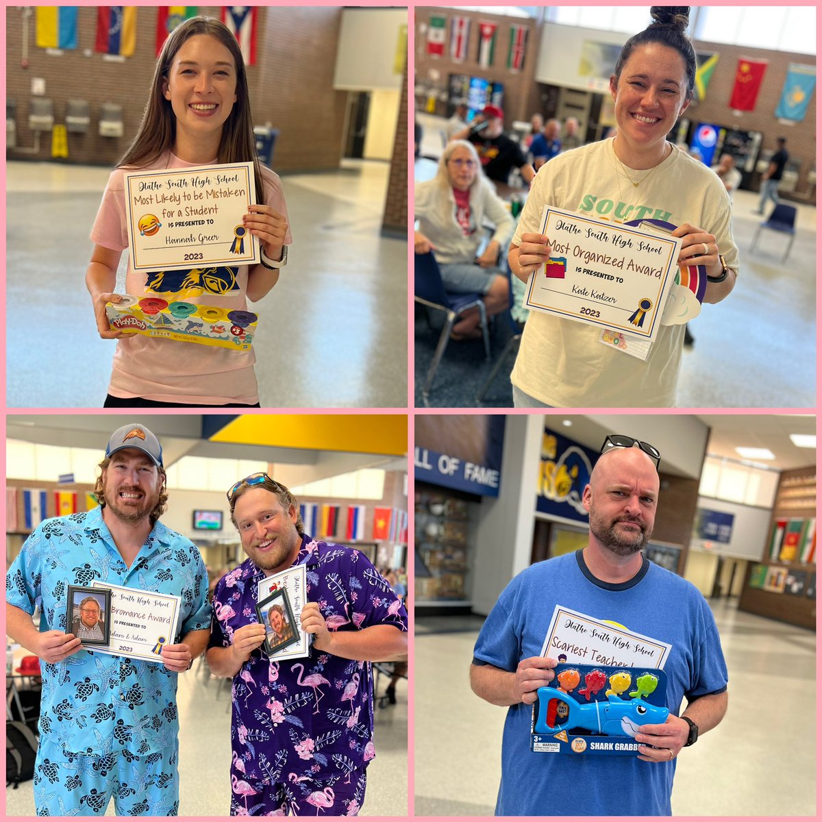 OlatheSouthHS's tweet photo. Staff Superlatives for the 2022-2023 school year! Fun way to end our year ๐๐ https://t.co/yrZqpQfq35