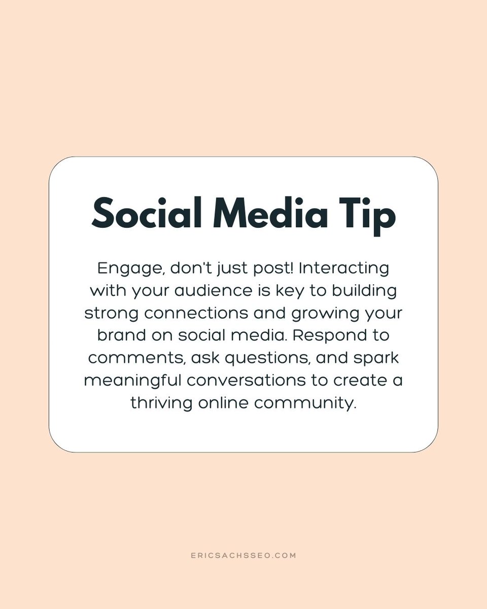 📣 It's time to boost your engagement game! 

Building genuine relationships with your audience is the secret sauce to #socialmedia success. 🌟 Take the time to connect, converse, and captivate your followers. 🗣️