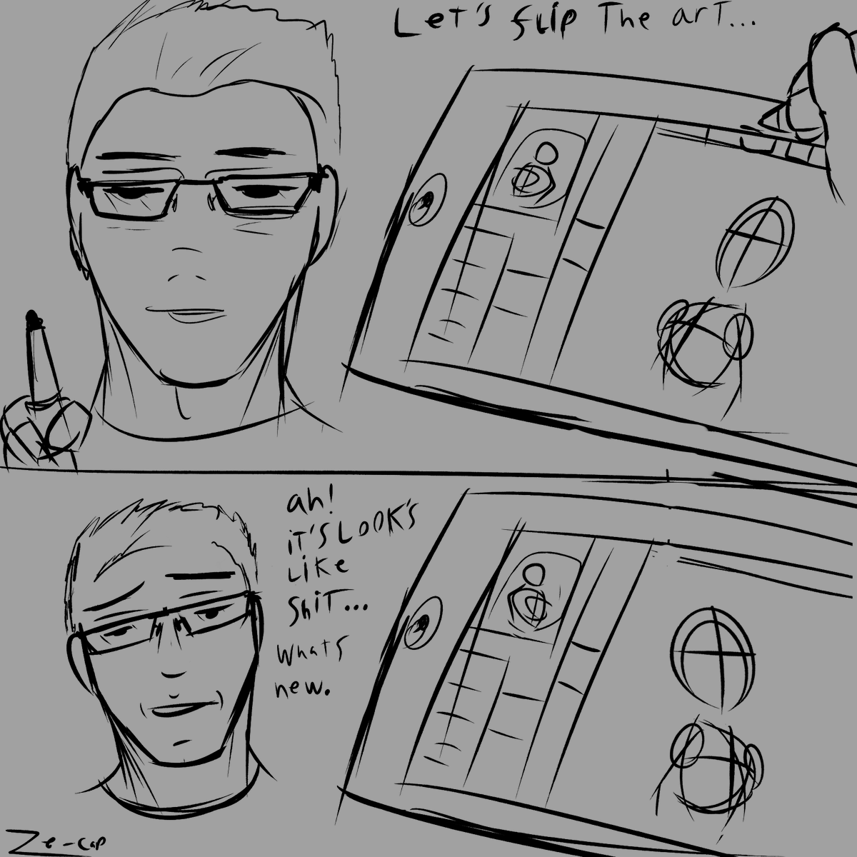 ZeCaptin's tweet photo. The pain is real...no matter what when flipped it looks like shit.
#DigitalArt #artwork #sketch https://t.co/HZqJtVGmOg