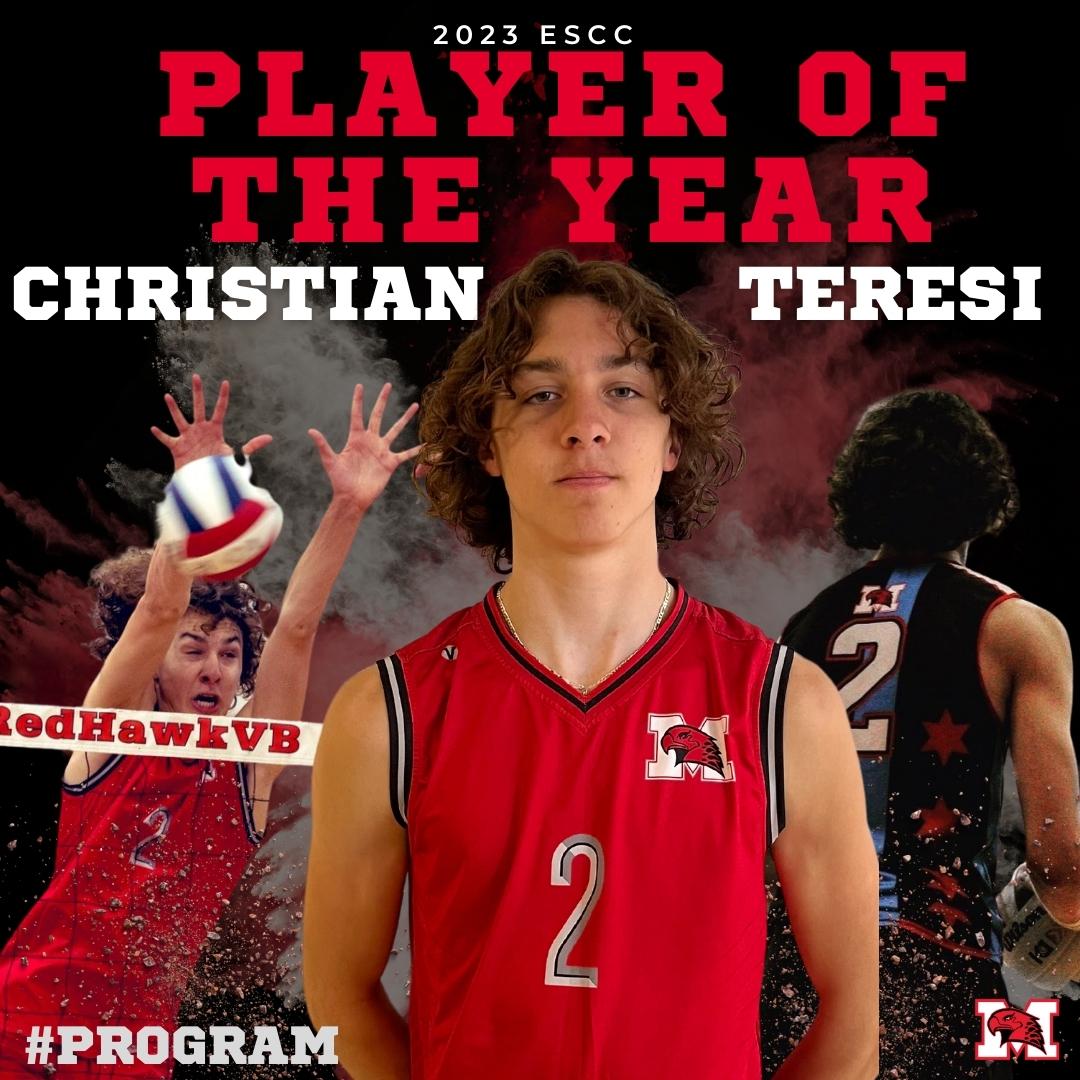 MaristChicago's tweet photo. Congratulations to the Marist boys volleyball player Christian Teresi '25 on being named the 2023 ESCC Player of the Year! This is the second year in a row that Christian ahs received this title! #Program #MaristPride #HonorGloryFame https://t.co/lDIpd6Rh0Y