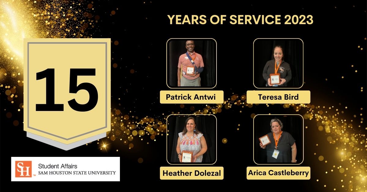 shsustuaffairs's tweet photo. In celebrating this year's service awards, we recognize the valuable contributions our staff members make to the division and University!
 #studentaffairs #WhereSpiritTraditionAndServiceBegin #shsu https://t.co/UhRoXPrLkz