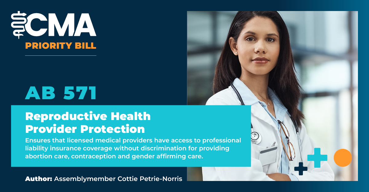 CMAdocs's tweet photo. We are proud to join @ProChoiceCA @ACOGAction @TEACHProgram @cnmamidwives as co-sponsors of @AsmCottie’s #AB571, establishing essential protections for CA reproductive health care providers by ensuring they have access to professional liability insurance without discrimination. 🧵