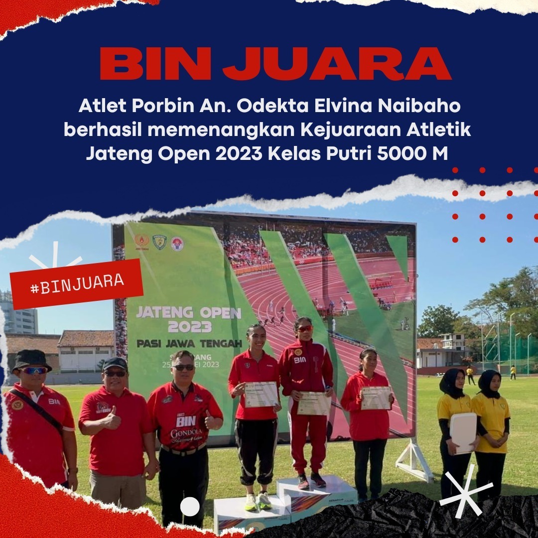 CilokBasah's tweet photo. Atlet binaan BIN kembali mendapatkan Juara 1 dalam Kejuaraan Atletik
#OdektaJuara
#BINJuara
#JatengJuara2023 https://t.co/aJ3ESbheHo