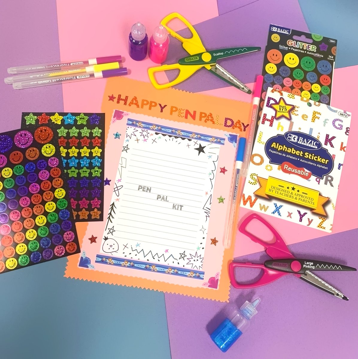 BazicProducts's tweet photo. Rediscover the joy of handwritten connections and create lasting friendships across the world! Happy National Pen Pal Day! 📝🌍 #BazicProducts #EverydayEssentials #PenPal #HandwrittenMail #ArtsandCrafts https://t.co/NTvUzPCsow