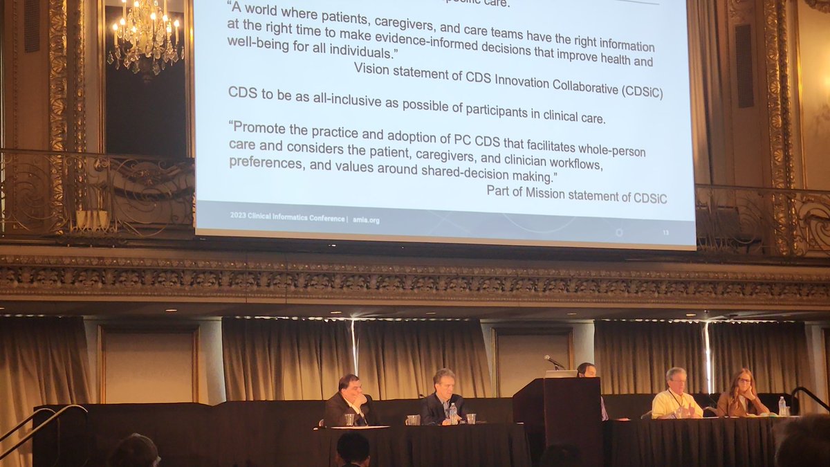 Dick keeps saying he's retiring but he's talking about the future of patient-centered CDS as though he's going to be a part of it  #CIC23