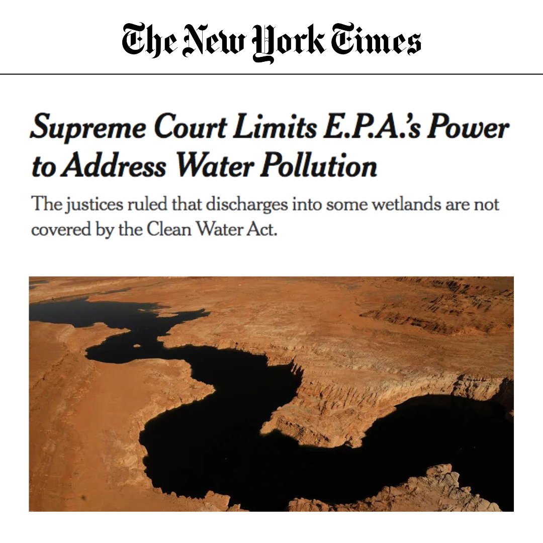 NEW: The Supreme Court just gutted the Clean Water Act, leaving communities, health, and ecosystems vulnerable.

Big polluters celebrate while water protections crumble.

If we're going to tackle the climate crisis, we must expand the court!