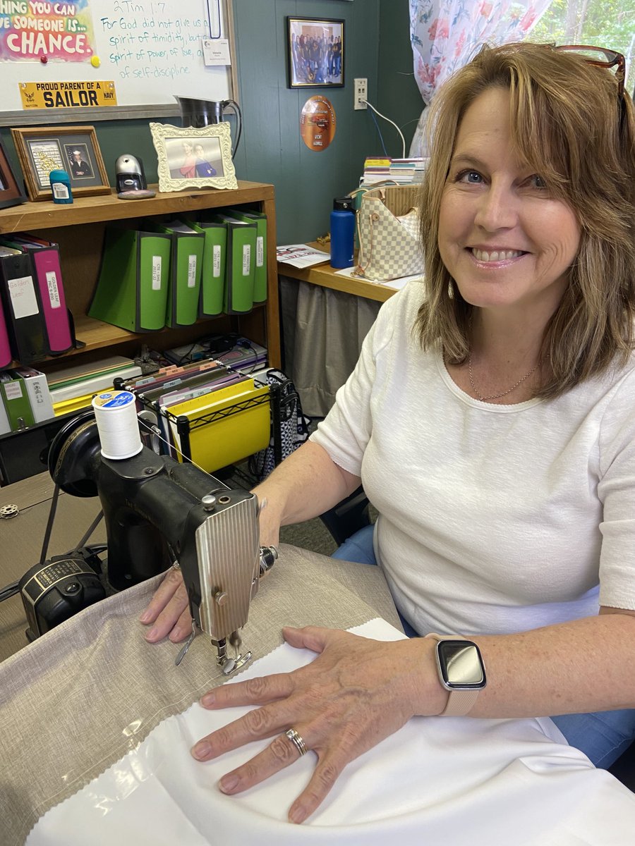 CTE skills still in use! Even the Director still sews! #CTEforNC #skillsforlife #lifeskills