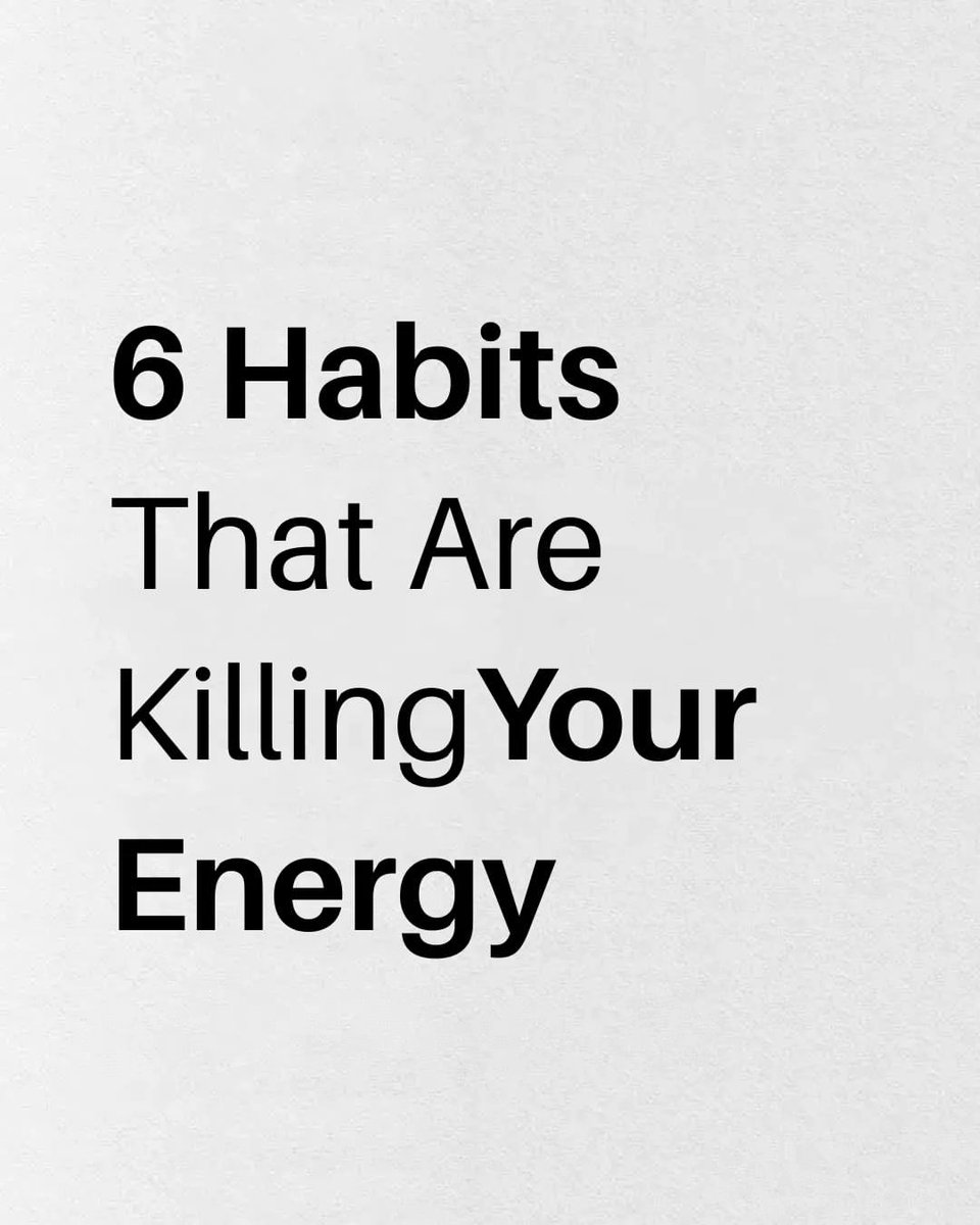 mindsetmachine's tweet photo. 6 Habits That Are Killing Your Energy... https://t.co/bI18Ks5AZ8