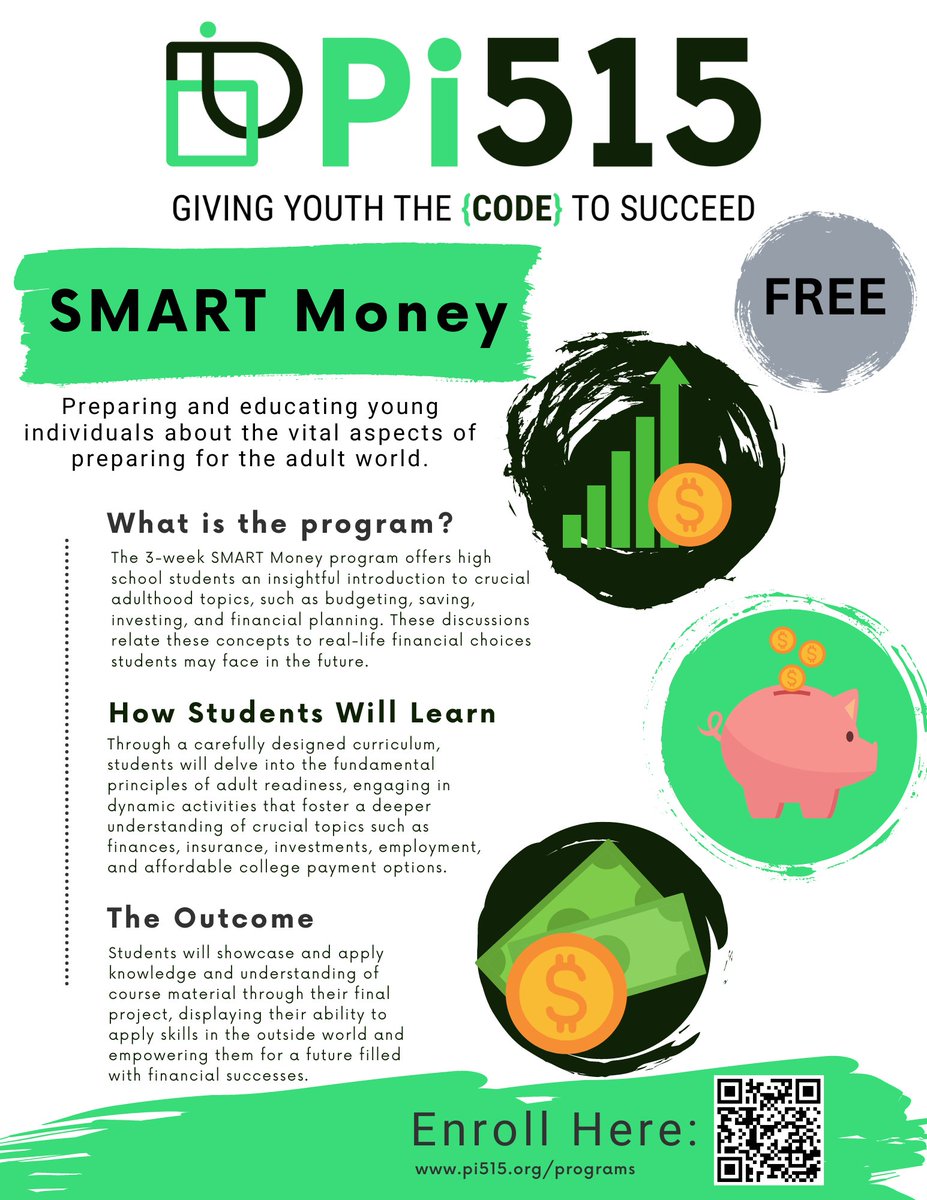 📚🤑 Exciting news! Introducing the SMART Money program for high school students. 💡💰 Learn crucial adulthood topics like budgeting, saving, investing, and financial planning. Hosted by @myHomesteaders .#FinancialLiteracy #SMARTMoneyProgram