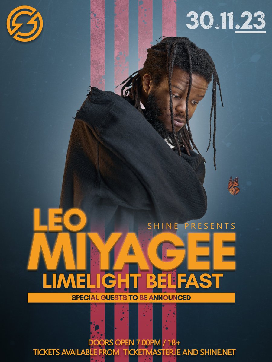 Limelight Belfast (@limelightni) on Twitter photo ππ¨π¦π§ ππ‘π‘π’π¨π‘πππ π£ Local Rap artist <a href="/LeoMiyagee/">Leo Miyagee</a> is set for The Limelight on Thur 30th Nov!
π Tickets on sale now via: bit.ly/leomnov30 ππ¨π¦π§ ππ‘π‘π’π¨π‘πππ π£ Local Rap artist <a href="/LeoMiyagee/">Leo Miyagee</a> is set for The Limelight on Thur 30th Nov!
π Tickets on sale now via: bit.ly/leomnov30