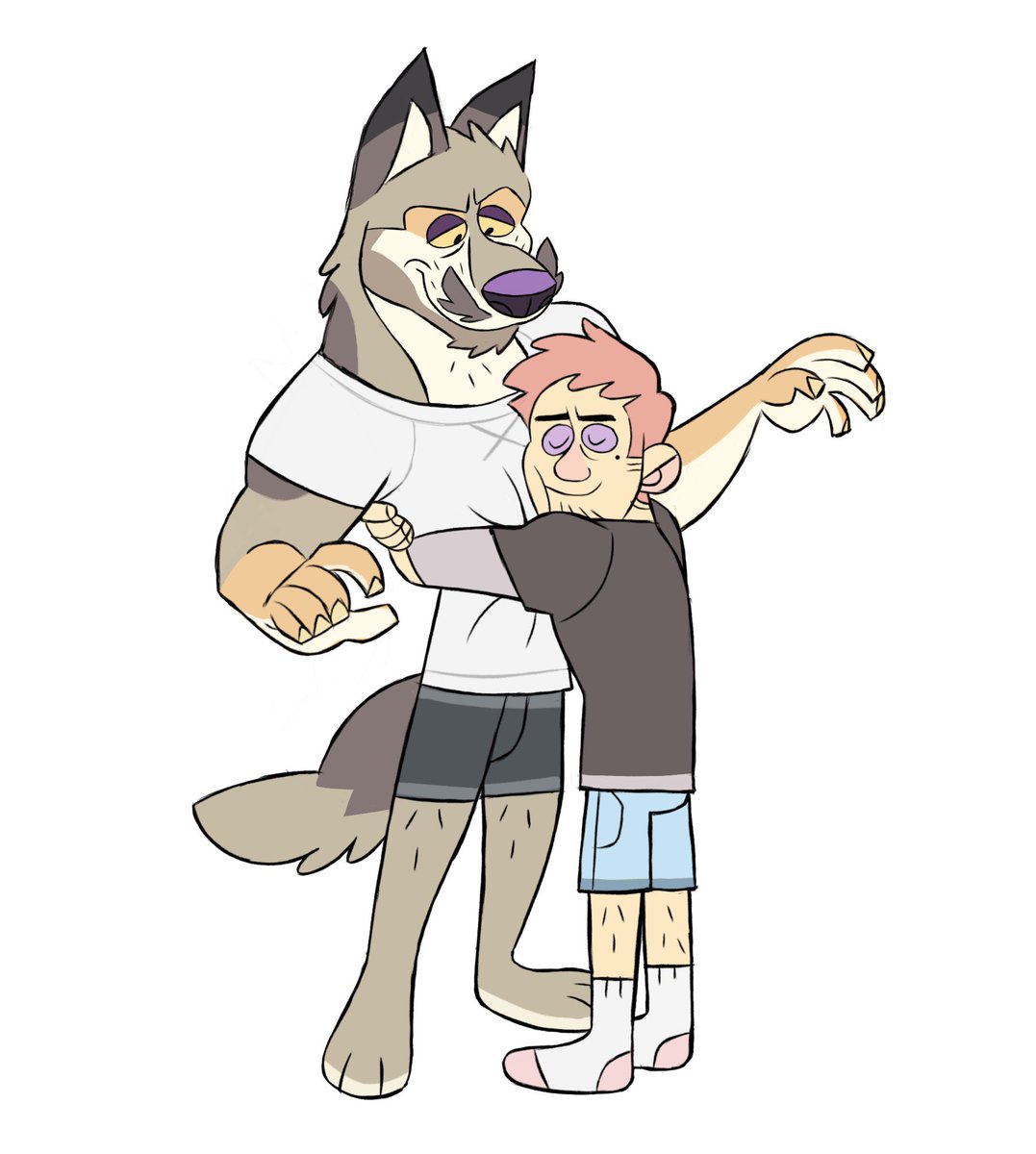 Wolfstache

#wolf #werewolf #furry #queer #gay #lgbt #monster #dog #furryart #characterdesign #dog #illustration #art #digitalart #procreate #fursona #furrywolf #hug #mustache